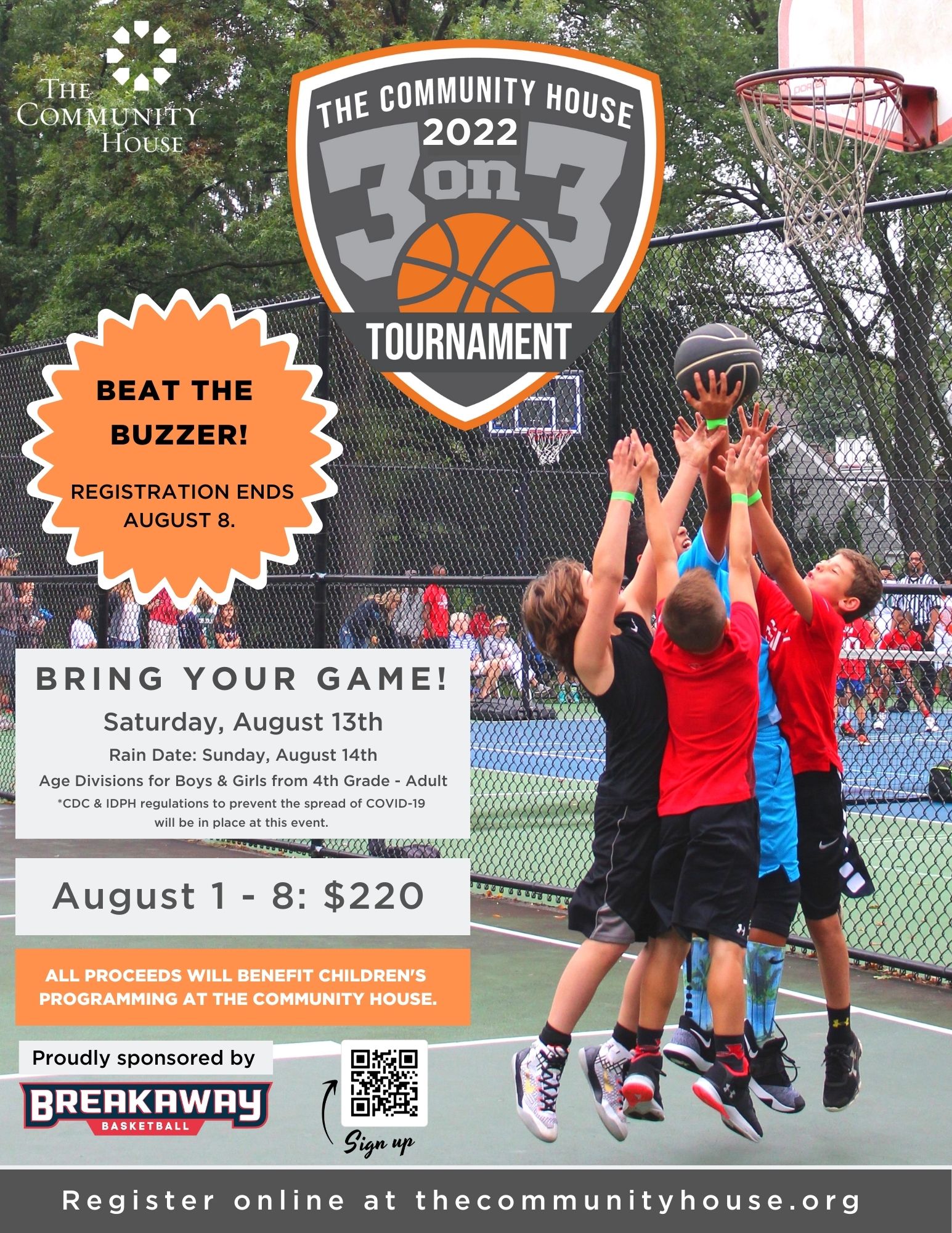 3 on 3 Basketball Tournament- August 13, 2022 | The Community House